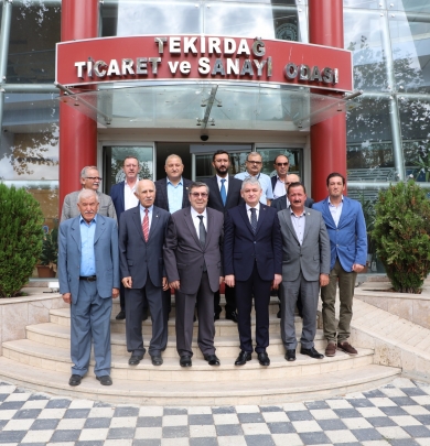 TRAKYA RUMELİ BALKAN DERNEKLERİ FEDERASYONU TİCARET ODASI BŞK CENGİZ GÜNAY'I ZİYARET ETTİ